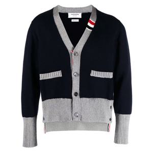 (명품) 톰브라운 23FW 삼선 스트라이프 코튼 가디건