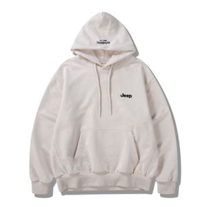 [지프]JQ1THU011 아이보리 25년 남녀공용 선기획 루즈핏 후드 티