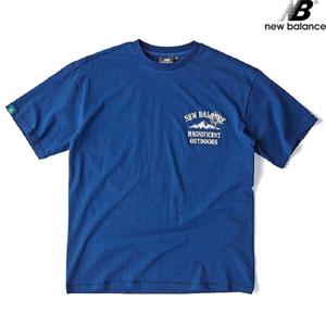 뉴발란스 NBNEC29113-BL 오가닉 코튼 일러스트 반팔티 남녀공용 티셔츠