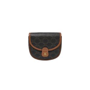 셀린느 트리옹프 캔버스 & 카프스킨 미니 베사체 탄 196702BZJ-04LU