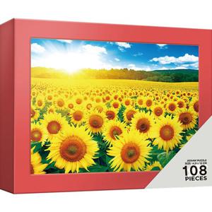 108피스 직소퍼즐 - 해바라기 들판 (미니)케이스액자