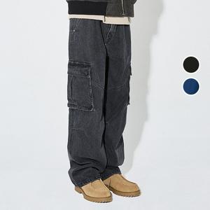 [버커루]남녀공용 파라슈트 청바지 데님카고 팬츠 B255DP249P