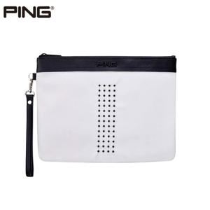 [핑골프] PK1 메탈 스터디 골프 클러치백 파우치(화이트)