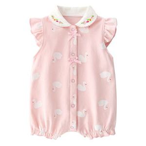 스완패턴 자수카라 아동 민소매 우주복 205135