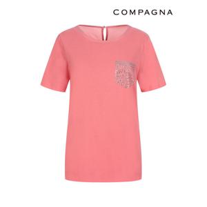 [꼼빠니아]포켓 비즈 라운드 티셔츠_CACU5-WKS120