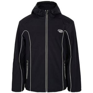 디젤 25FW 블랙 J-HIVES 윈드브레이커 후드 집업 자켓 A06149 0DGAM 9XX