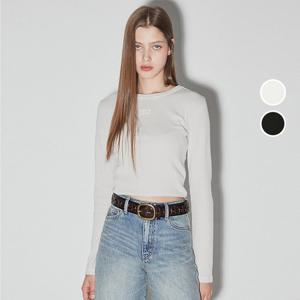 [버커루]여성 골지 슬림핏 라운드 긴팔 티셔츠 B255TS510P