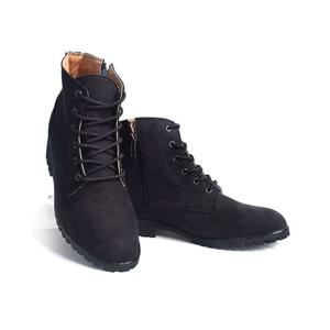 키높이굽 7cm 레이스업 워커 부츠 캐주얼 겨울 데일리