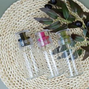 흐르지않는 양념병 소스 오일병 드레싱병 3색3병세트 드레싱병 오일보관용기 참기름병 눈금있는병 병 실리