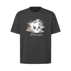[하이드로겐] 유니 스컬 앤 플라워 그래픽 티셔츠 H31E2TR243GY