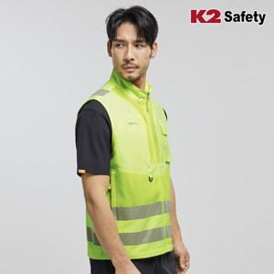 K2 Safety 워크웨어 메쉬반사베스트2(YE)