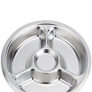 4구 스텐레스 원형식판 스텐식판 스테인레스식판 캠핑식판 휴대용식판 4구식판 반찬식판 안주식판 원형식판