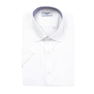 [레노마(셔츠)]레노마셔츠 23 S/S  반소매 트윌 스판 화이트 슬림핏셔츠 RZUSL0-100-WH