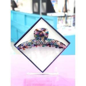 로뎀 세이브존05 프랑스 스와로브스키 슬림 중 집게핀(그린블루)2 RD24030039