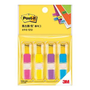 3M 포스트잇 플래그 분류용팝업683M4AB 형광4색 2개 메모 점착메모지 접착메모지 점착식메모지 접착식메모