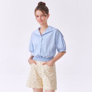 FOCUS  세일러카라 밴딩 블라우스 PBBF5M1BL5101