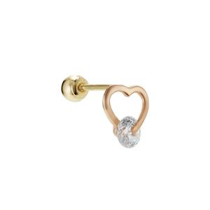 [티르리르] 14K 핑크골드 화이트 포인트 하트 피어싱 TEPK4P00284M(PC)-3
