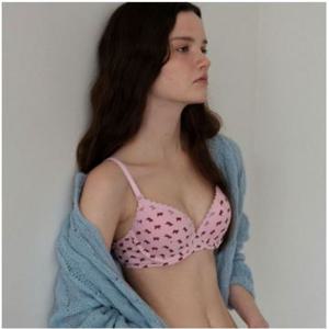 [예스]러블리 리본 프린트 핑크 면스판 브래지어 YSWBB141