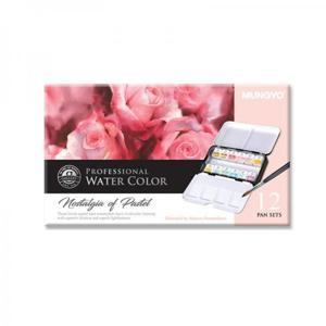 문교 전문가용 고체 수채물감 파스텔톤 12색 K 그림물감 미술물감 수채화물감 고체물감 전문가물감 학습용