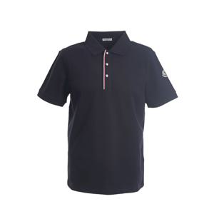 [몽클레어] 체스트 RWB 로고 패치 남성 카라 티셔츠 반팔 8A00022_899P0_77X_NAVY