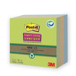 3M 포스트잇 강한 점착용 654 3색 76X76mm 2개 강한점착용메모지 점착메모 접착메모 점착메모지 접착식메모