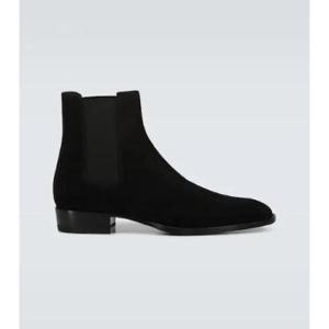 생로랑 Wyatt 스웨이드 첼시 부츠 P00492216