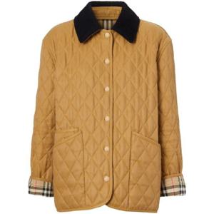 버버리 코듀로이 칼라 다이아몬드 퀼팅 재킷 8049864