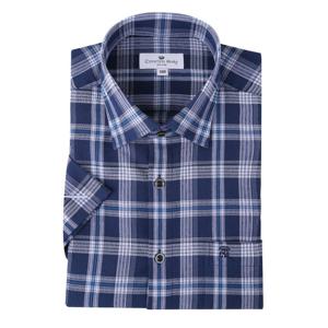 [카운테스마라(셔츠)]밑단일자 구김없고 시원한 시어서커 일반핏반소매  CDCY2C2203N0