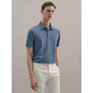 [갤럭시][갤럭시] 쿨 시어서커 폴로넥 티셔츠  블루 (GA5342U02P