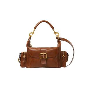 끌로에 샤이니 레더 카메라 백 클레이 브라운 CHC24AS533N8326M