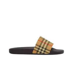 버버리 빈티지 체크 프린트 슬라이드 아카이브 베이지 8056942