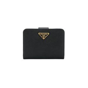 프라다 사피아노 레더 트라이앵글 로고 반지갑 블랙 1ML018-QHH-F0002
