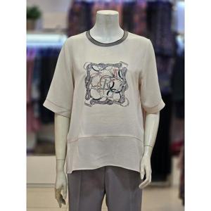 세리아 세이브존07 라운드 프린팅 반팔 티셔츠 252520