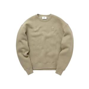 아미 하트 로고 엠보스 크루 스웨트셔츠 세이지 USW025-749-317