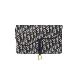 디올 새들 파우치 블루 디올 오블리크 자카드 S5698CTZQ-M928