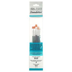 윈저앤뉴튼 파운데이션 숏핸들 수채화붓 필수6종세트