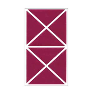 칼라모양스티커 큰세모(65X30) 7매입 보라색 326