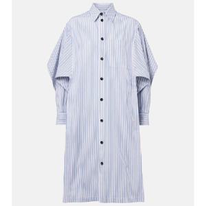 Bottega Veneta 스트라이프 코튼 셔츠 드레스 P01031313