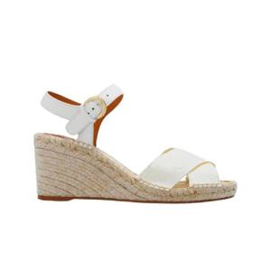 끌로에 로고 자수 웨지 샌들 화이트 CHC24S995FU101