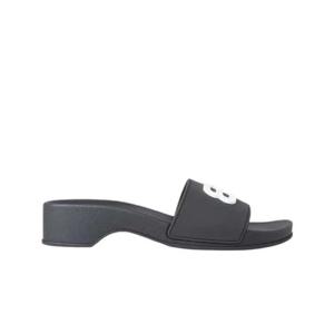 발렌시아가 풀 BB 엠보스 러버 슬라이드 샌들 블랙 697607W1S9M1090