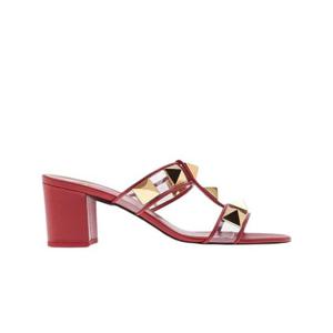 발렌티노 로만 스터드 샌들 트랜스패런트 레드 S0EP5CWSV6H