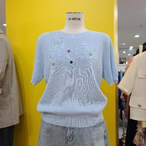 르피타 DP01 레터링단추니트 L252BSW615