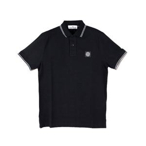 W 스톤아일랜드 로고 폴로 셔츠 블랙 80152SC18A0029