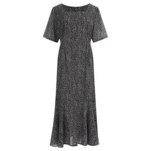 [샵앤]샤롯  여성 스퀘어넥 반팔 롱 원피스 PIC-WDR-1396-블랙