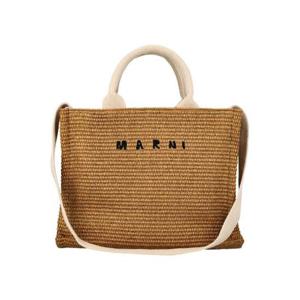 Marni 로고 자수 스몰 토트 백 SHMP0077U0P3860 Z0R42 TP934939318