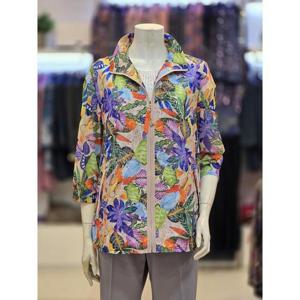 세리아 세이브존07 패턴 집업 7부 자켓 252307