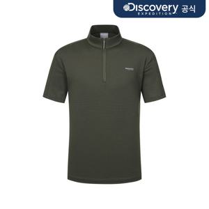 [디스커버리] 프레시벤트 남성 집업 반팔티 (D.Khaki) DMZT61053-DKS