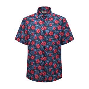 [레노마(셔츠)]레드 빅플라워 프린트일반핏반팔셔츠  RPUSG1280NY