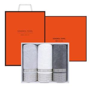 아트박스/송월타월 송월 격자 175g 뱀부얀 혼방사 3매 선물세트+