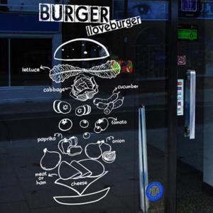 아트박스/꾸밈 cs138-햄버거쟤료들(중형)_그래픽스티커